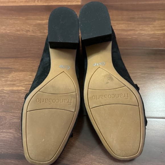🌿SALE🌿 FRANCO SARTO Suede Leather Black Shoes size 9M - Picture 6 of 8